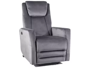 CADEIRA RECLINÁVEL ADONIS (FUNÇÃO VERTICAL) BLUVEL CINZENTO VELUDO 14