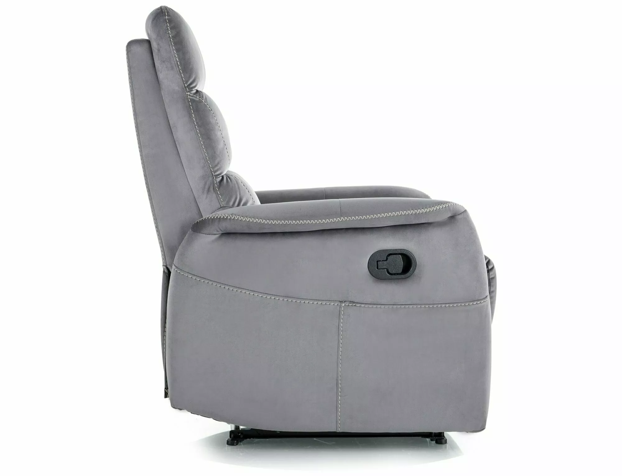 POLTRONA RECLINÁVEL SOLON M VELVET (FUNÇÃO MASSAGEM) BLUVEL CINZENTO 14 - Image 4