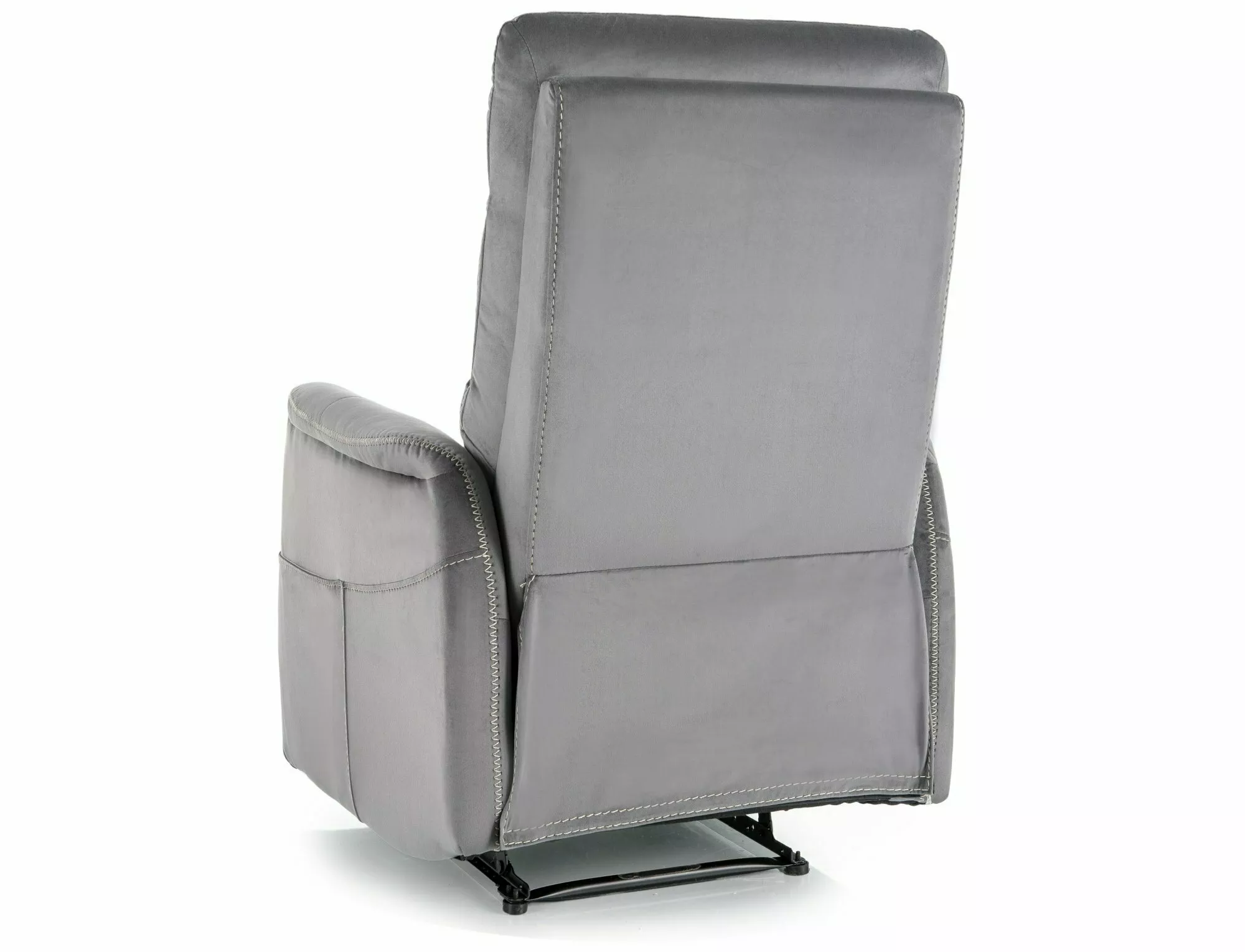POLTRONA RECLINÁVEL SOLON M VELVET (FUNÇÃO MASSAGEM) BLUVEL CINZENTO 14 - Image 5