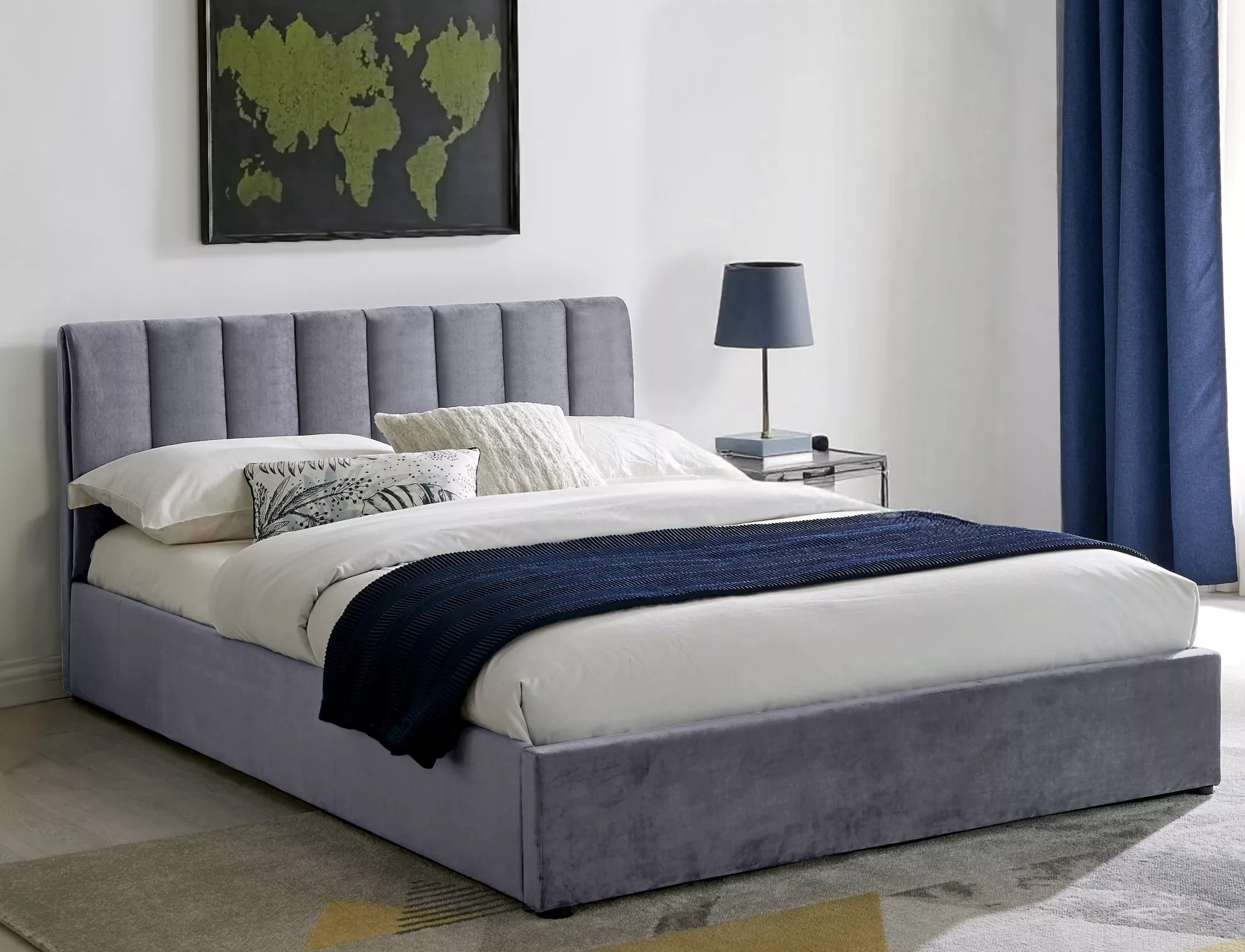CAMA DE VELUDO MONTREAL 140X200 COR CINZENTO. 192 - Image 7