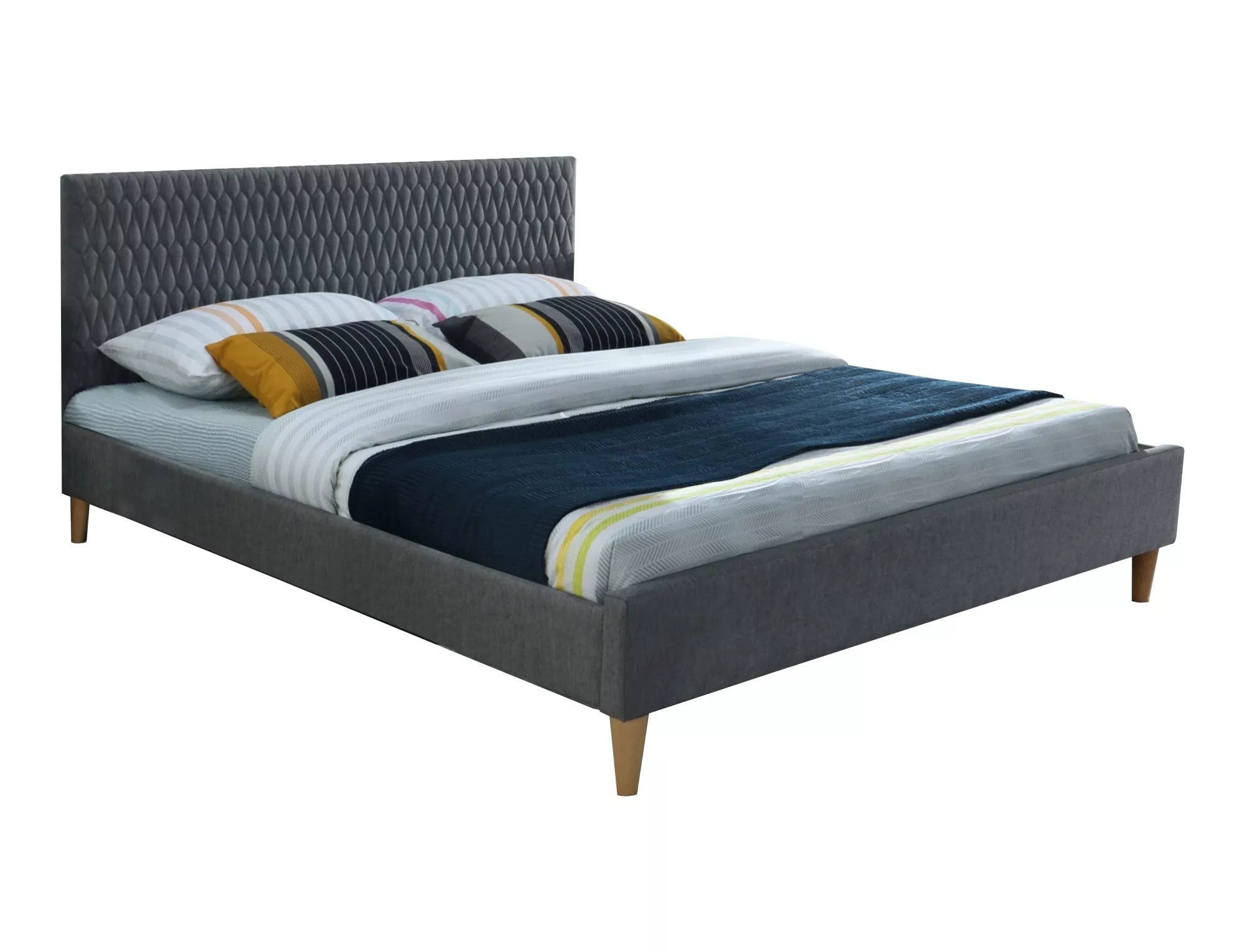 CAMA AZURRO VELVET 160X200 ESTOFAMENTO CINZENTO/CARVALHO BLUVEL 14 - Image 5