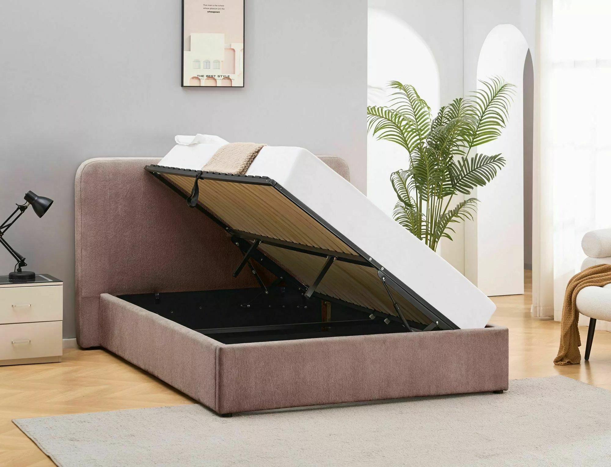 CAMA LUMIA RAVEN 160x200 COR C. BEGE 30 - Image 2