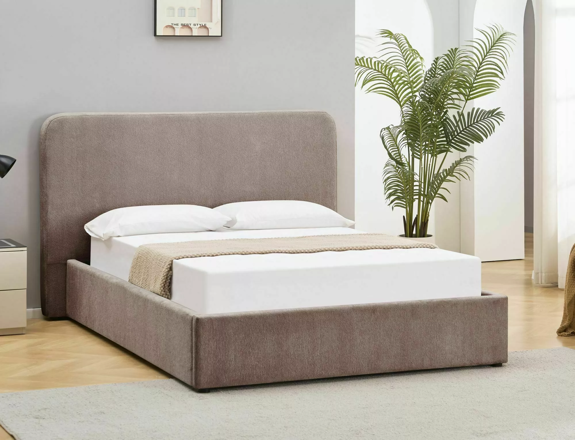 CAMA LUMIA RAVEN 160x200 COR C. BEGE 30 - Image 3