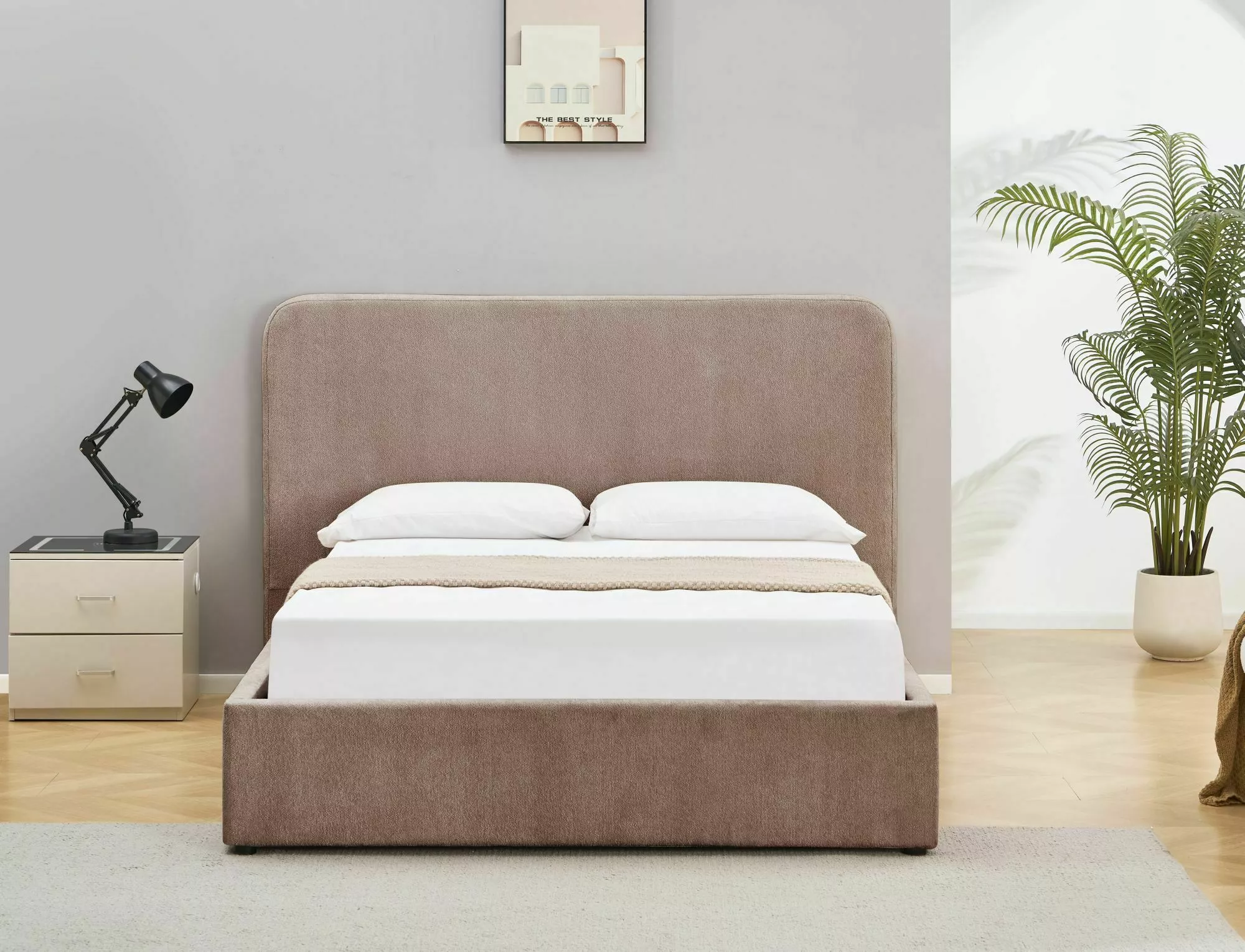 CAMA LUMIA RAVEN 160x200 COR C. BEGE 30 - Image 4