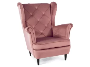 POLTRONA LADY VELVET BLUVEL ANTIGO 52 / WENGE