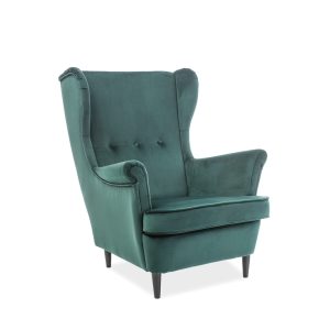 SOFÁ DE POLTRONA LORD VELVET GREEN BLUVEL 78 / WENGE