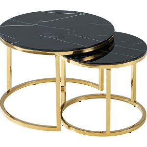 MUSE II BENCH BLACK MARBLE EFFECT/GOLD (CONJUNTO)