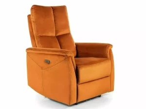 CADEIRA RECLINÁVEL NEPTUN M (FUNÇÃO DE MASSAGEM) VELUDO CANELA BLUVEL 4215