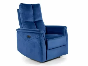 CADEIRA RECLINÁVEL NEPTUN M (FUNÇÃO DE MASSAGEM) BLUVEL AZUL MARINHO VELUDO 86