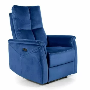 CADEIRA RECLINÁVEL NEPTUN M (FUNÇÃO DE MASSAGEM) BLUVEL AZUL MARINHO VELUDO 86