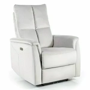 POLTRONA RECLINÁVEL NEPTUN VELUDO CINZENTO-CLARO BLUVEL 03