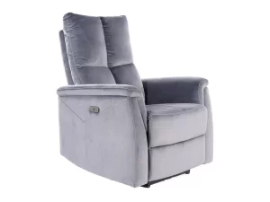 POLTRONA RECLINÁVEL NEPTUN VELUDO CINZENTO BLUVEL 14