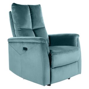 POLTRONA RECLINÁVEL NEPTUN VELUDO VERDE BLUVEL 78