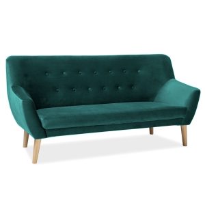 SOFÁ: NORDIC 3 VELVET, VERDE, ESTOFADOS, BLUVEL 78 / FAIA