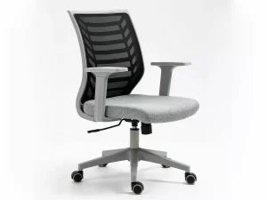 CADEIRA GIRATÓRIA Q-320 ESTRUTURA PRETA/CINZENTA/CINZENTA