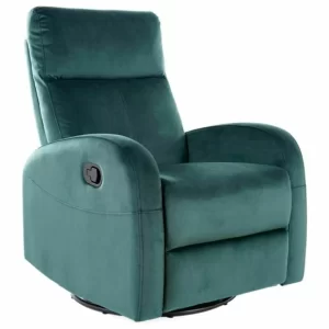 POLTRONA RECLINÁVEL VERDE VELUDO OLIMP BLUVEL 78