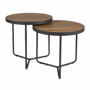 BANCO PENELOPE WALNUT/PRETO (CONJUNTO)