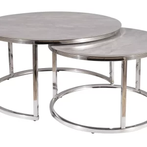 CONJUNTO DE BANCADA PORTAFINO B CINZENTO FI80 FI60/ CROMADO