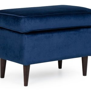 APOIO PARA OS PÉS DE VELUDO RON BLUVEL AZUL-MARINHO 86 / WENGE (P)