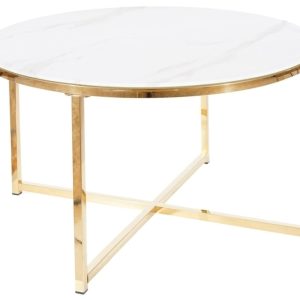 BANCO SALMA EFEITO MÁRMORE BRANCO/FI DOURADO FI 80