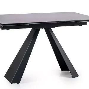 MESA SALVADORE CERÂMICA II CINZENTO ESCURO CORSO CINZENTO / PRETO MATE 120(180)X80