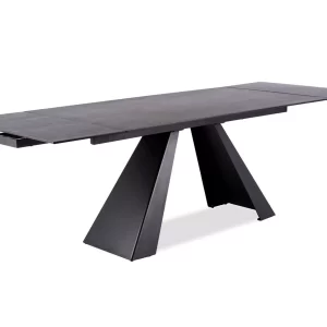 MESA CERÂMICA SALVADORE CINZENTO ANTRACITE / PRETO MATE (180-260) X90