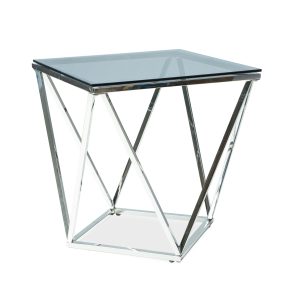 BANCADA PRATA B VIDRO FUMADO/PRATA 50X50