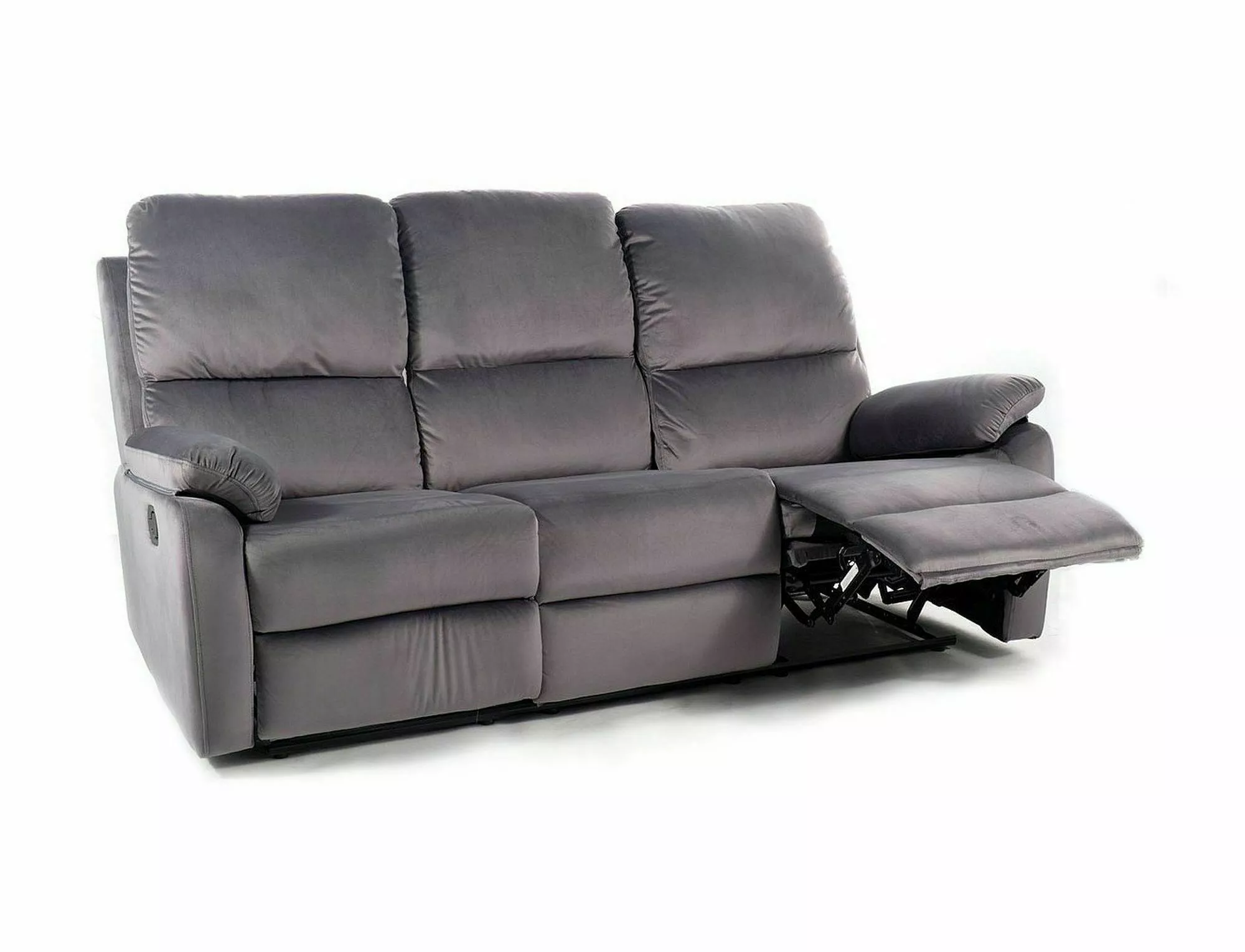 SOFÁ-CAMA SPENCER 3 BLUVEL CINZENTO VELUDO 14