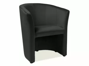 SOFÁ TM-1 BLUVEL PRETO DE VELUDO 19/ WENGE