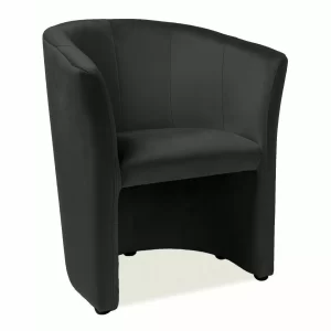 SOFÁ TM-1 BLUVEL PRETO DE VELUDO 19/ WENGE