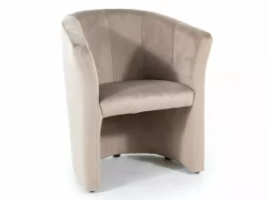 POLTRONA TM-1 VELUDO C. BEGE BLUVEL 40 / WENGE