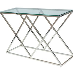 ADEUS CONSOLA C TRANSPARENTE/PRATA 120X40