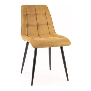 CADEIRA BREGO CHIC ESTRUTURA PRETA / CURRY 68
