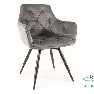 ESTRUTURA DE CADEIRA DE VELUDO MANGA PRETO/CINZENTO BLUVEL 14