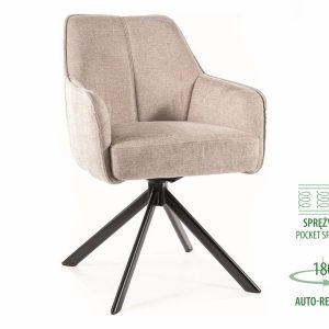 CADEIRA NOTTI BREGO ESTRUTURA PRETA / J. BEGE 31