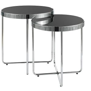BANCO SAGA PRETO/CROMADO (CONJUNTO)