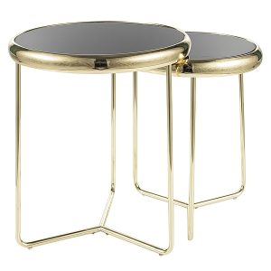 BANCO ESCARLATE II PRETO/DOURADO (CONJUNTO)