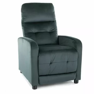 POLTRONA RECLINÁVEL DE VELUDO OTUS BLUVEL VERDE 78