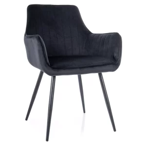 CADEIRA APPLE VELVET ESTRUTURA PRETA/BLUVEL PRETO 19