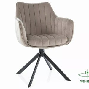 CADEIRA AZALIA VELVET BLACK FRAME/BLUVEL BEGE ESCURO 40