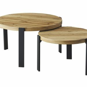 BANCO POLO ARTISAN OAK/PRETO FI 80 FI 60 (CONJUNTO)
