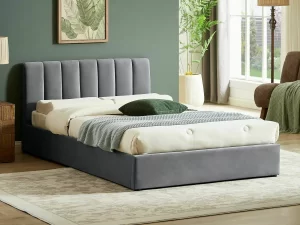 CAMA DE VELUDO MONTREAL 120X200 COR CINZENTO. 192