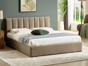 CAMA DE VELUDO MONTREAL 140X200 COR BEGE BLUVEL 28