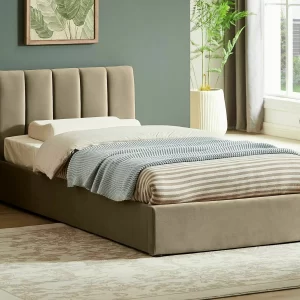 CAMA DE VELUDO MONTREAL 90X200 COR BEGE BLUVEL 28
