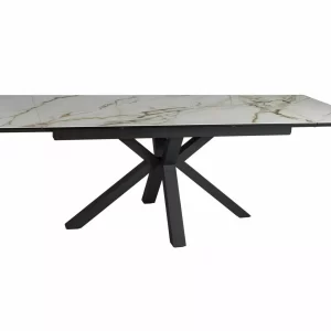 COLUMBUS CERAMIC TABLE BRANCO ÂMBAR BIANCO/PRETO 160(240)X90