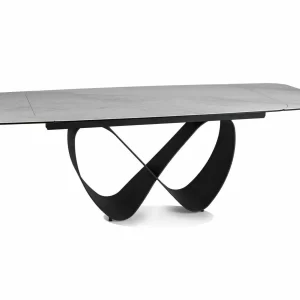 INFINITY CERAMIC TABLE WHITE NATURE CLOUD/CZARNY160(240)X95