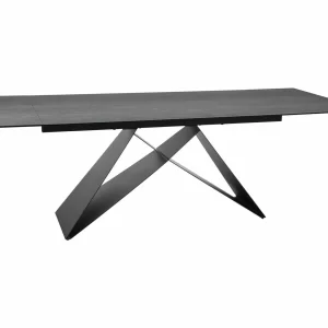 MESA CERÂMICA WESTIN CINZENTO CLARO PIETRA DI SAVOIA / PRETO MATE (160-240)X90