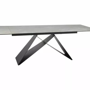 MESA CREME EM CERÂMICA WESTIN DIAMOND / PRETO MATE (160-240) X90