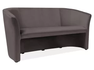 SOFA TM-3 BLUVEL CINZENTO VELUDO 14 / WENGE