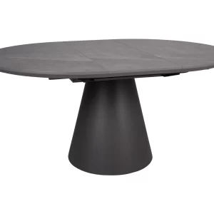 MESA ANGEL II CINZENTO EF. MÁRMORE/PRETO 120(160)X120